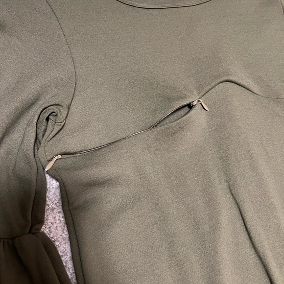 Harper and Bay Nursing Dress Olive Bell Sleeve S - Picture 3 of 5